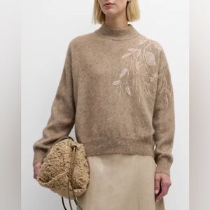 Brunello Cucinelli
Brushed Mohair Sweater with Floral Sequin XS/S